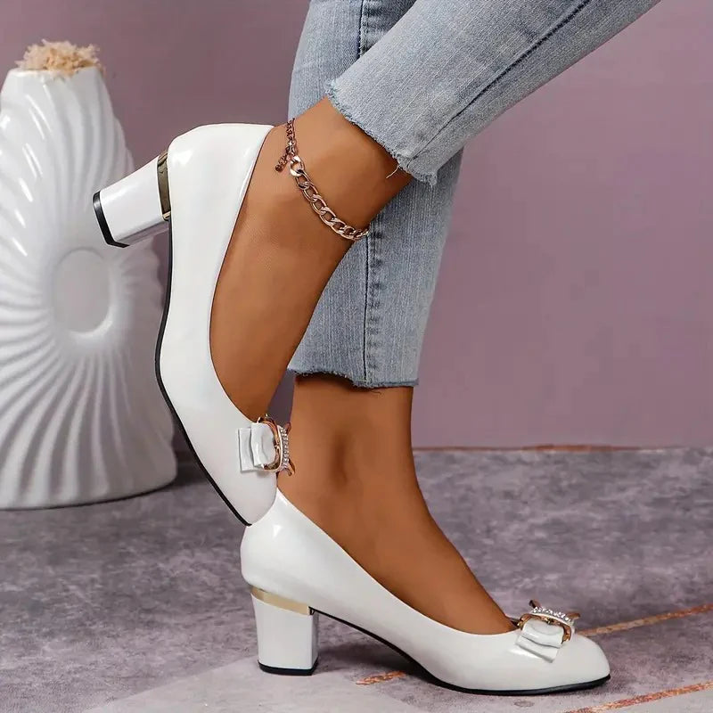 Bethanie - Escarpins Talons Confort Détails Dorés