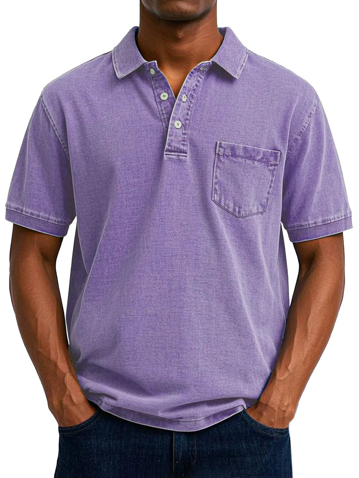 Antonio - Retro Polo z Prémiového Ľahkého Denimu