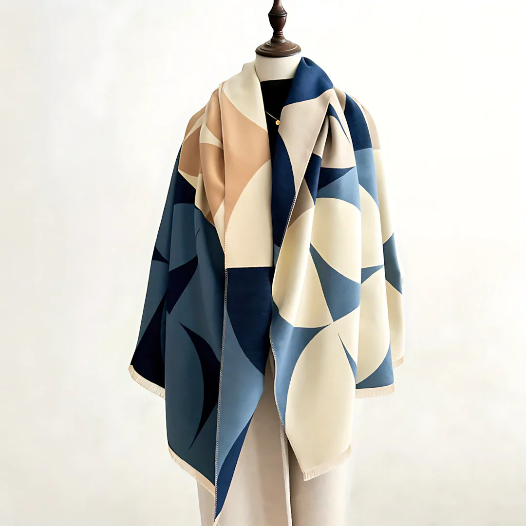Natha - Écharpe Chaude Géométrique Haute Couture