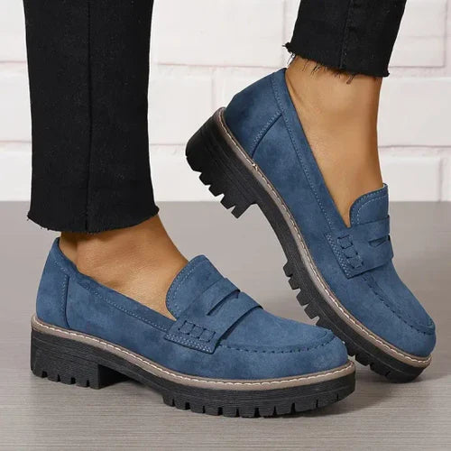 Noalie - Mocassins en Daim à Plateforme