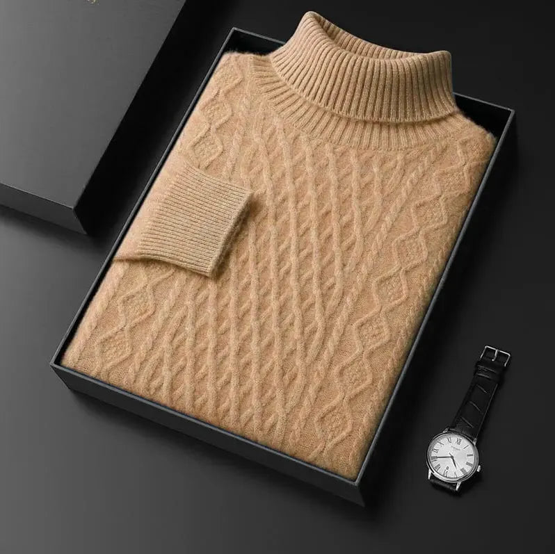 Rafael - Pull Col Roulé Tricot Cachemire Homme