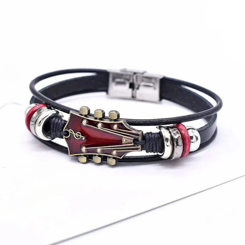 Hendrix™ - Bracelet Guitare en Cuir
