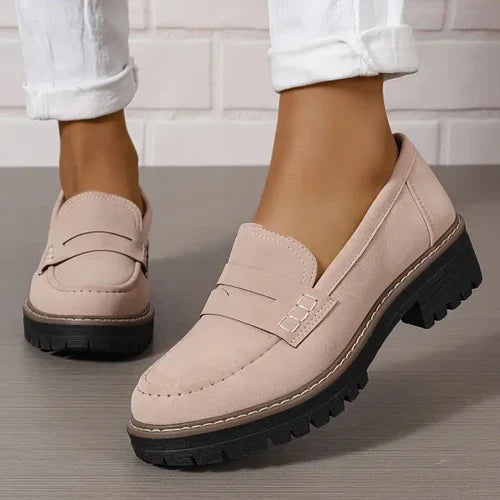 Noalie - Mocassins en Daim à Plateforme
