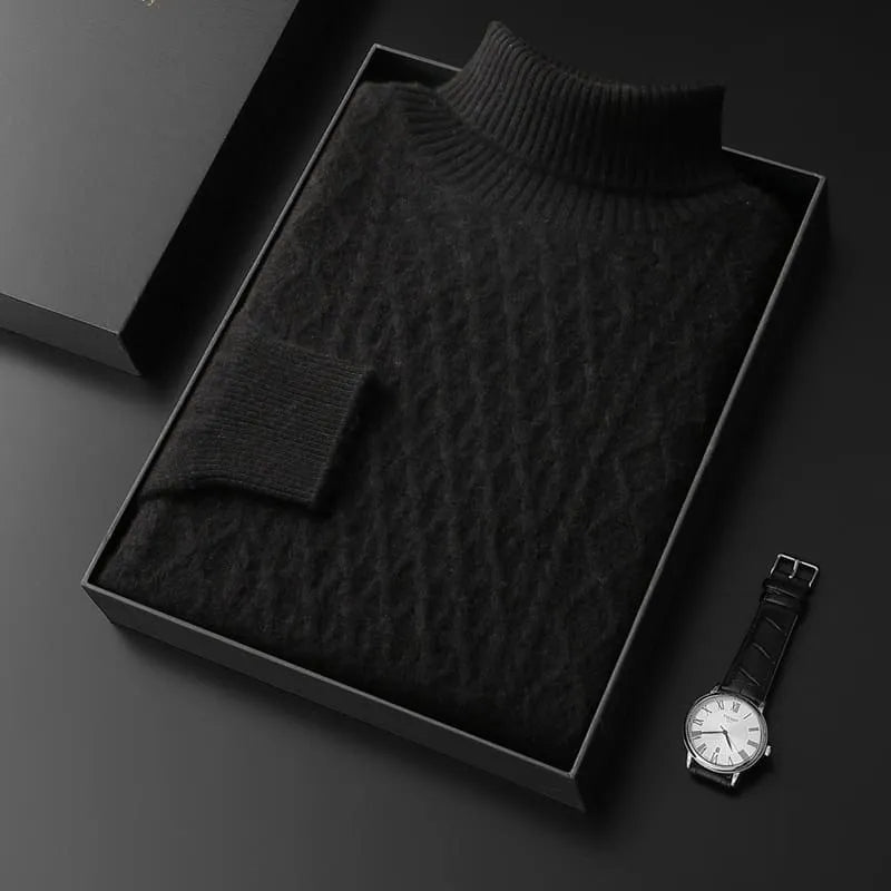Rafael - Pull Col Roulé Tricot Cachemire Homme