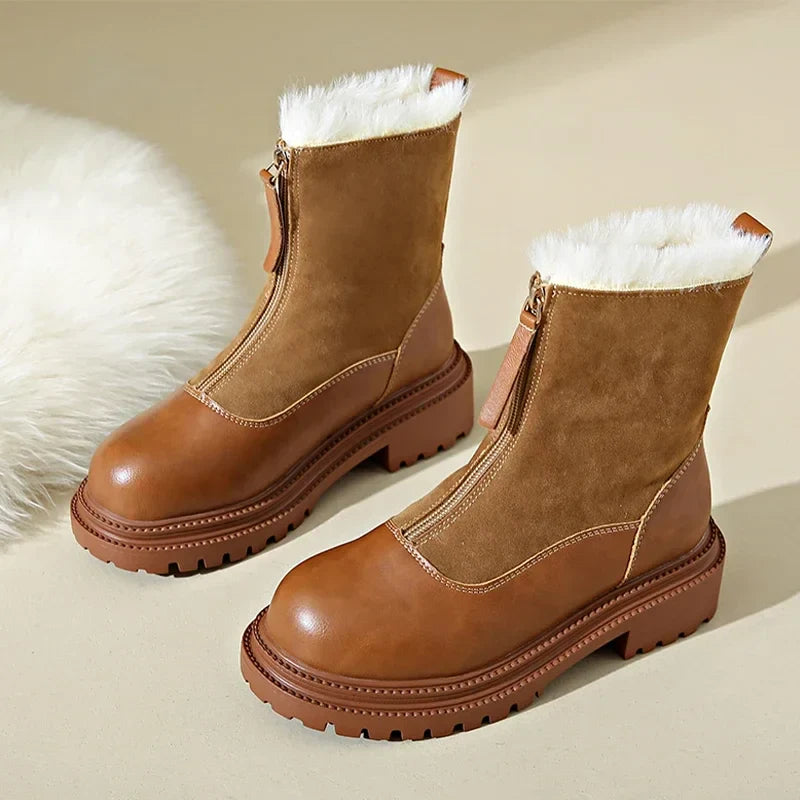 Alma - Bottes Cuir et Daim Doublure Fourrure