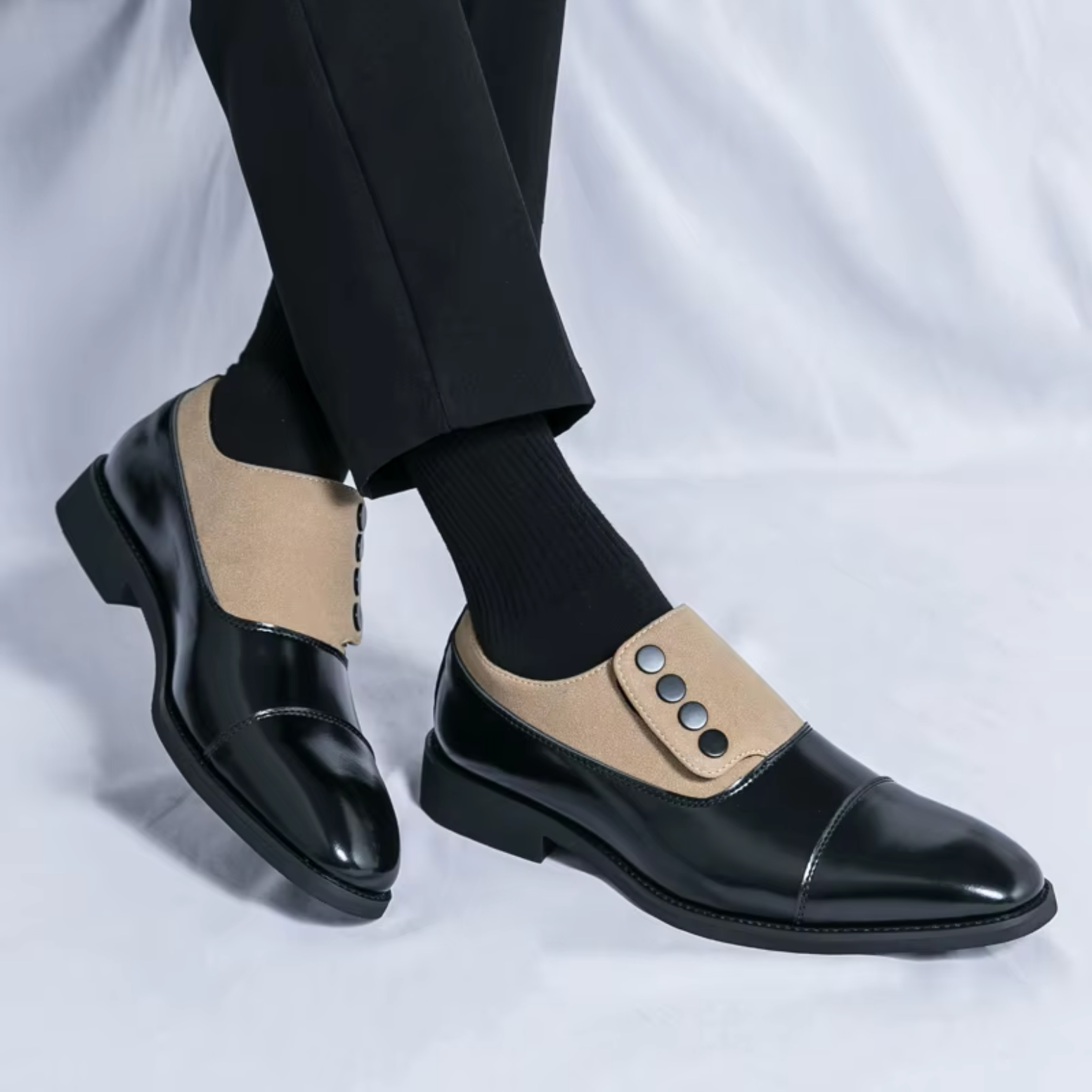 Frédéric - Derbies Boutonnés en Cuir Premium