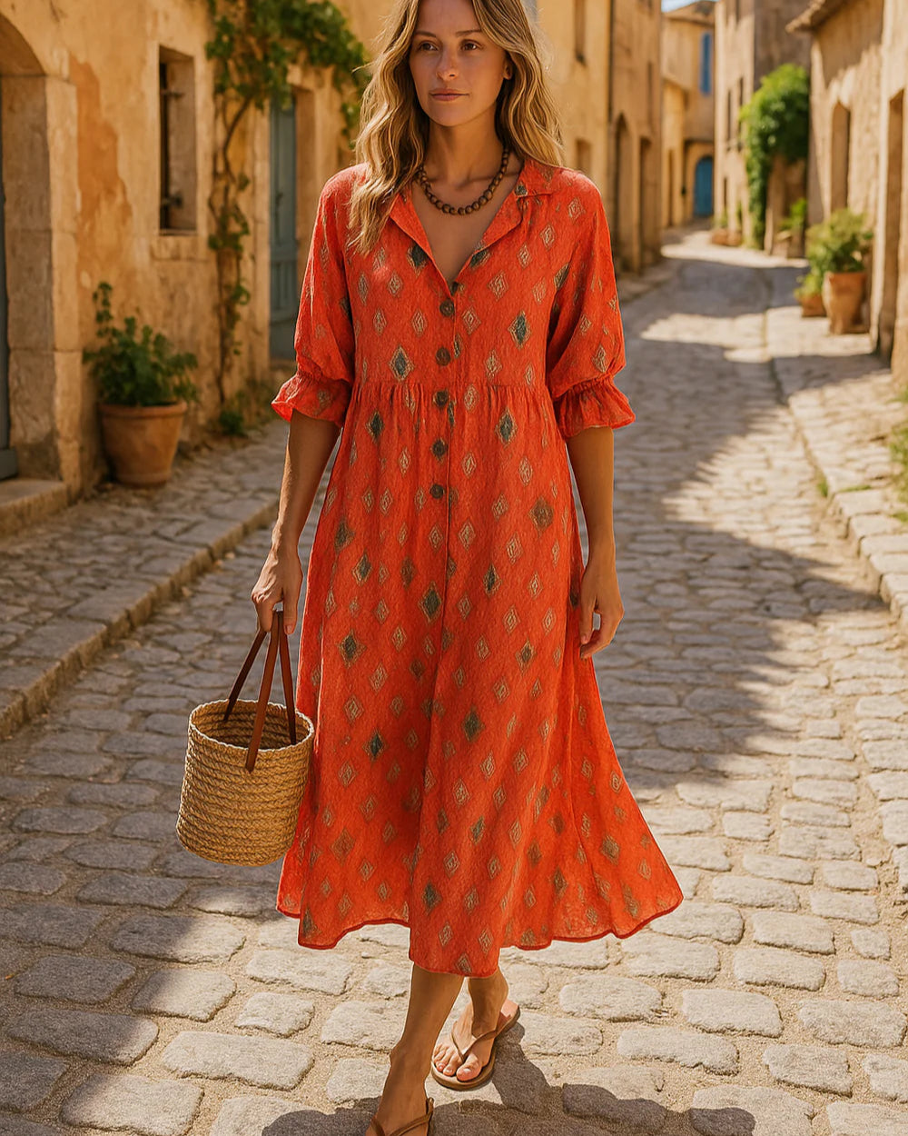 Avril - Organické Bavlnené Romantické Boho Šaty