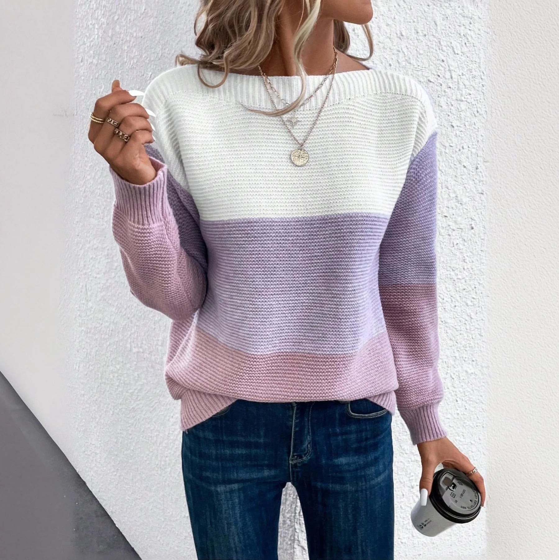 Linda - Pull Dégradé Élégant Qualité Supérieure