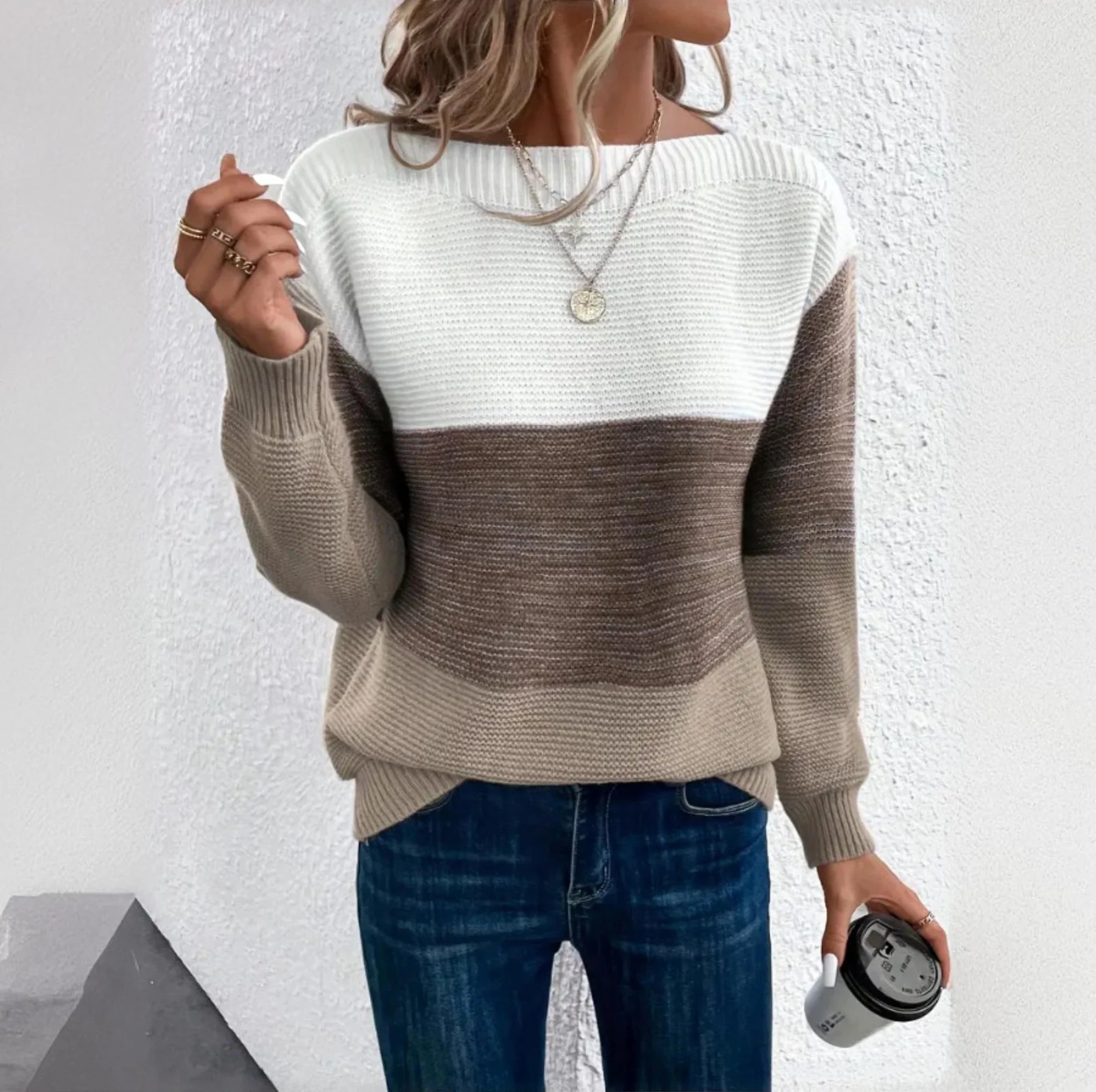 Linda - Pull Dégradé Élégant Qualité Supérieure