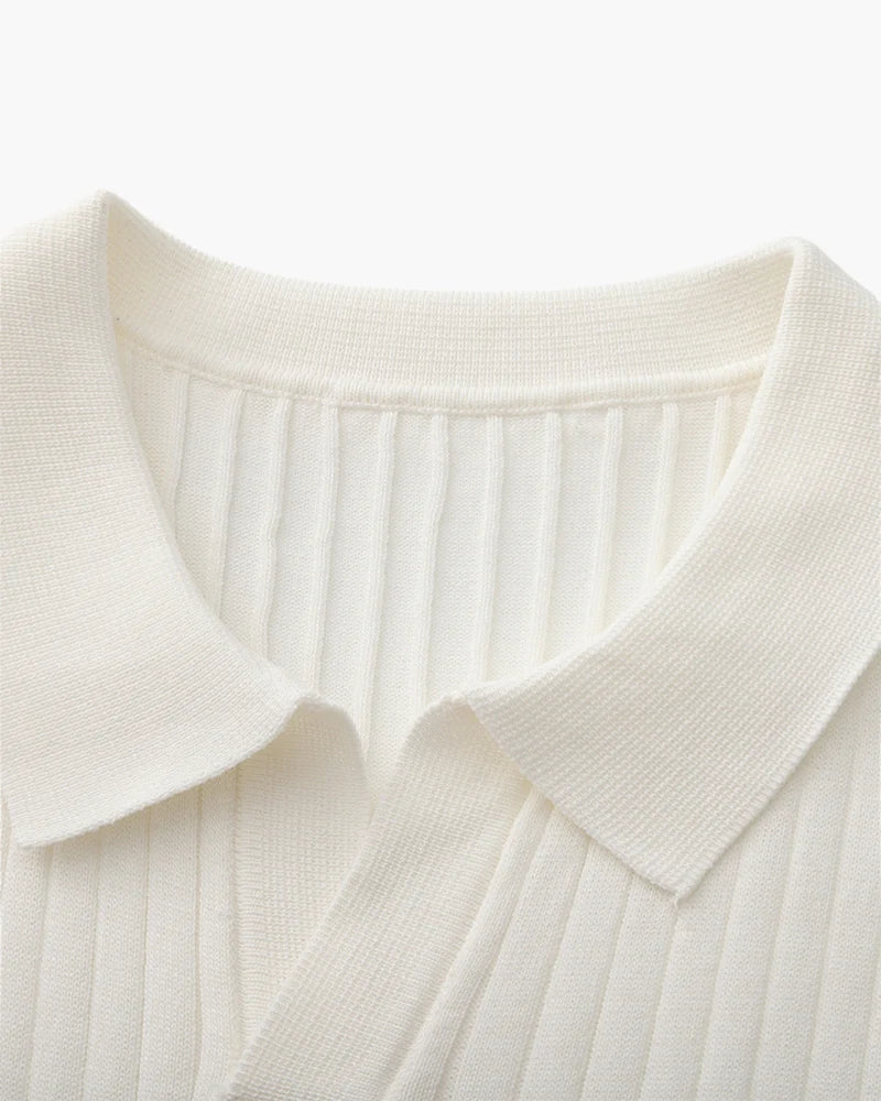 Dimitri - Premium Ribbet Strikket Poloshirt