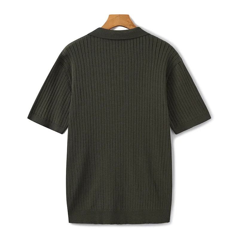 Dimitri - Premium Ribbet Strikket Poloshirt