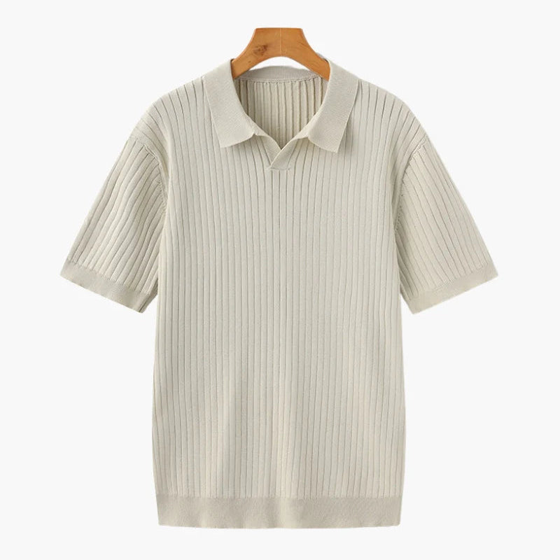 Dimitri - Premium Ribbet Strikket Poloshirt