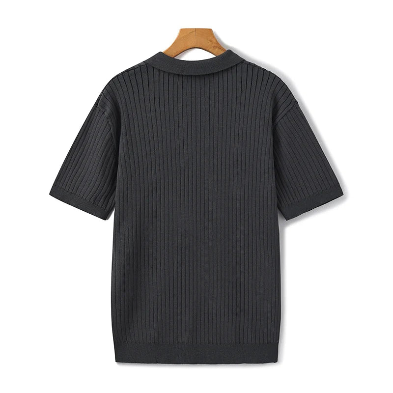 Dimitri - Premium Ribbet Strikket Poloshirt