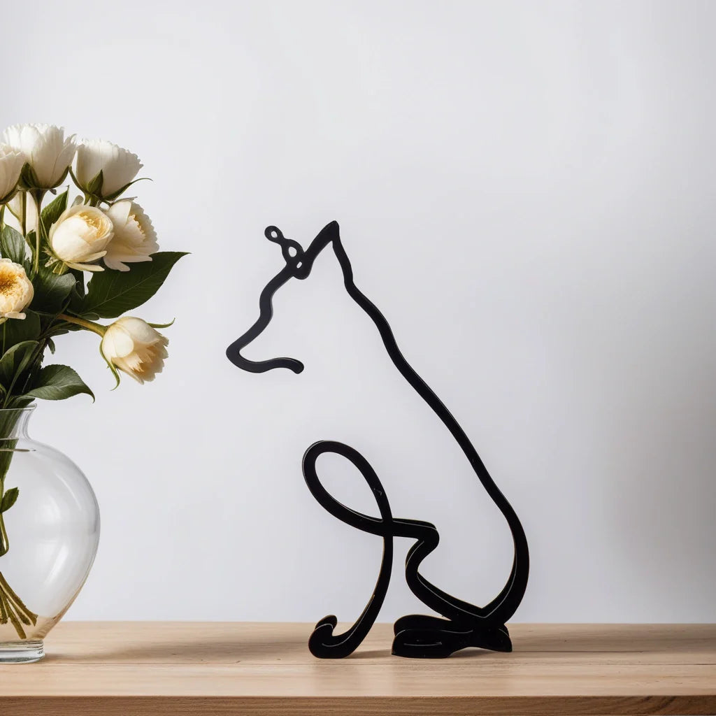 Skund™ - Hunderrace Line Art Skulptur