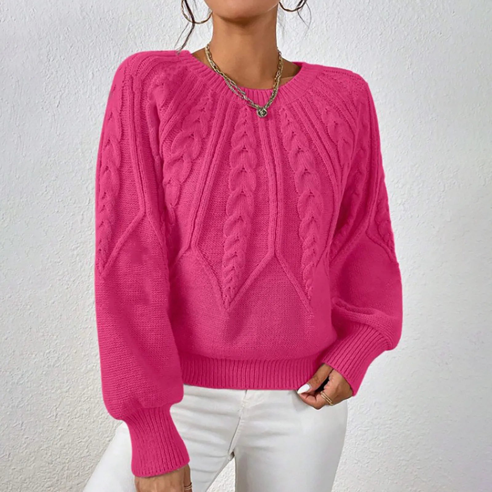 Elina - Pull Élégant en Maille Tressée