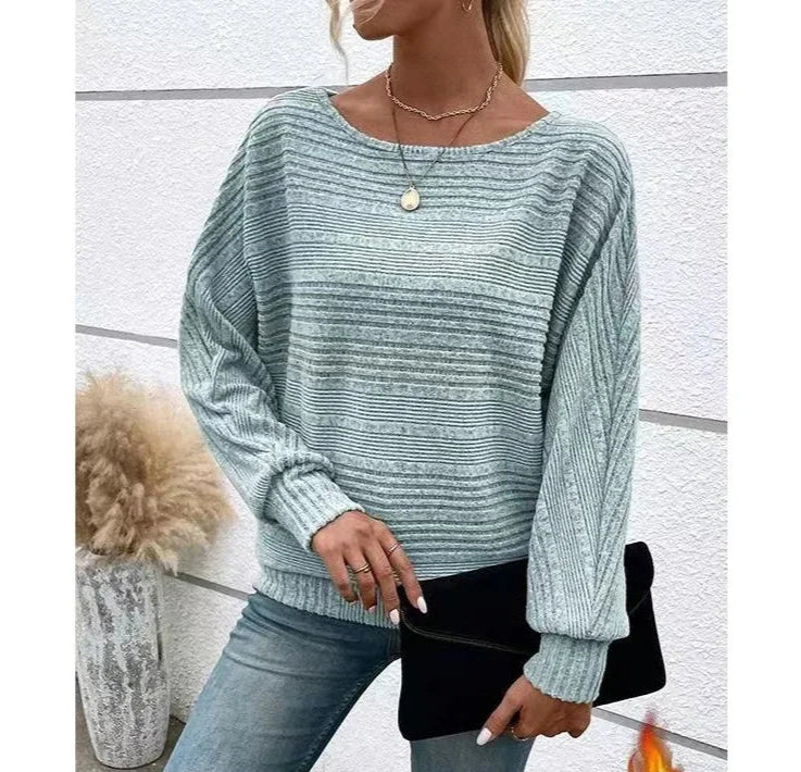 Kristen - Let Pullover med Flagermusærmer