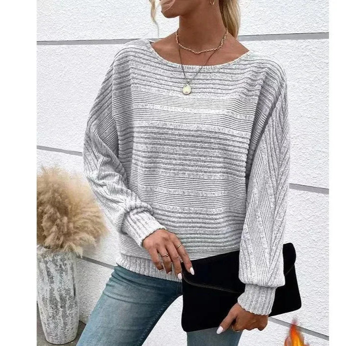 Kristen - Let Pullover med Flagermusærmer