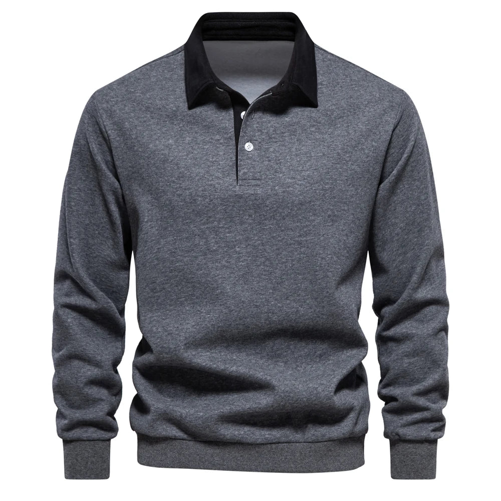 Laurent - Pull à Col Polo Boutonné Élégant