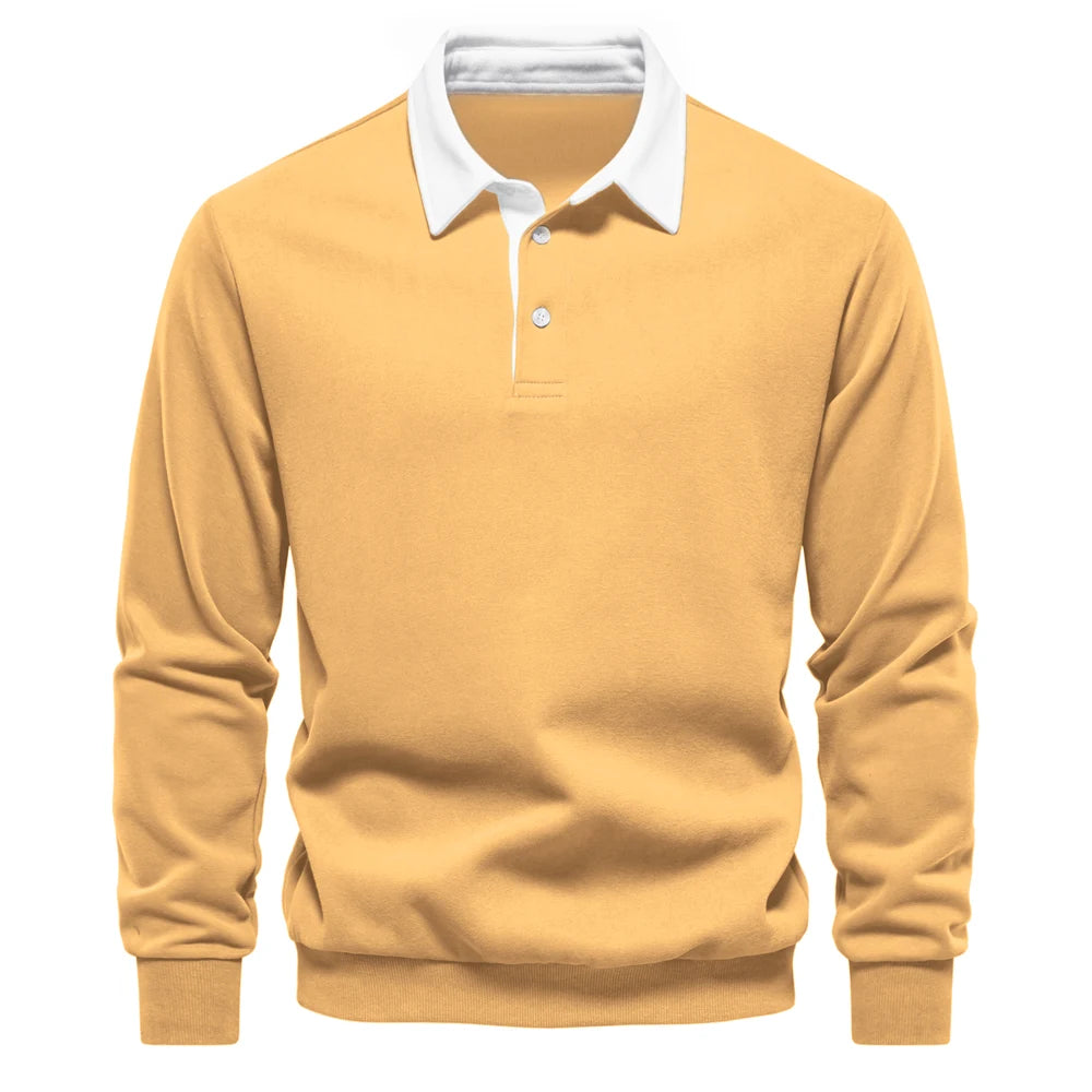 Laurent - Pull à Col Polo Boutonné Élégant