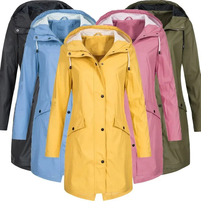 Lynette - Manteau de Pluie Imperméable à Capuche