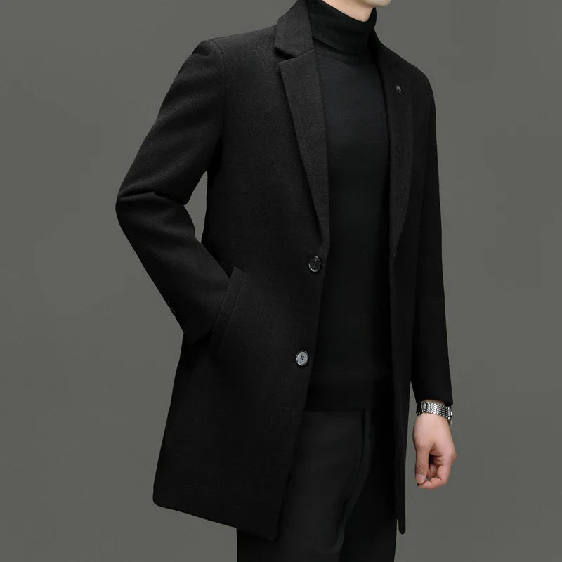 Arthur - Manteau Long Élégant en Laine