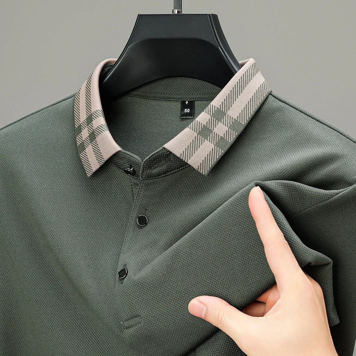 Baptiste - Prestige Sweater Polo med Ternet Krave