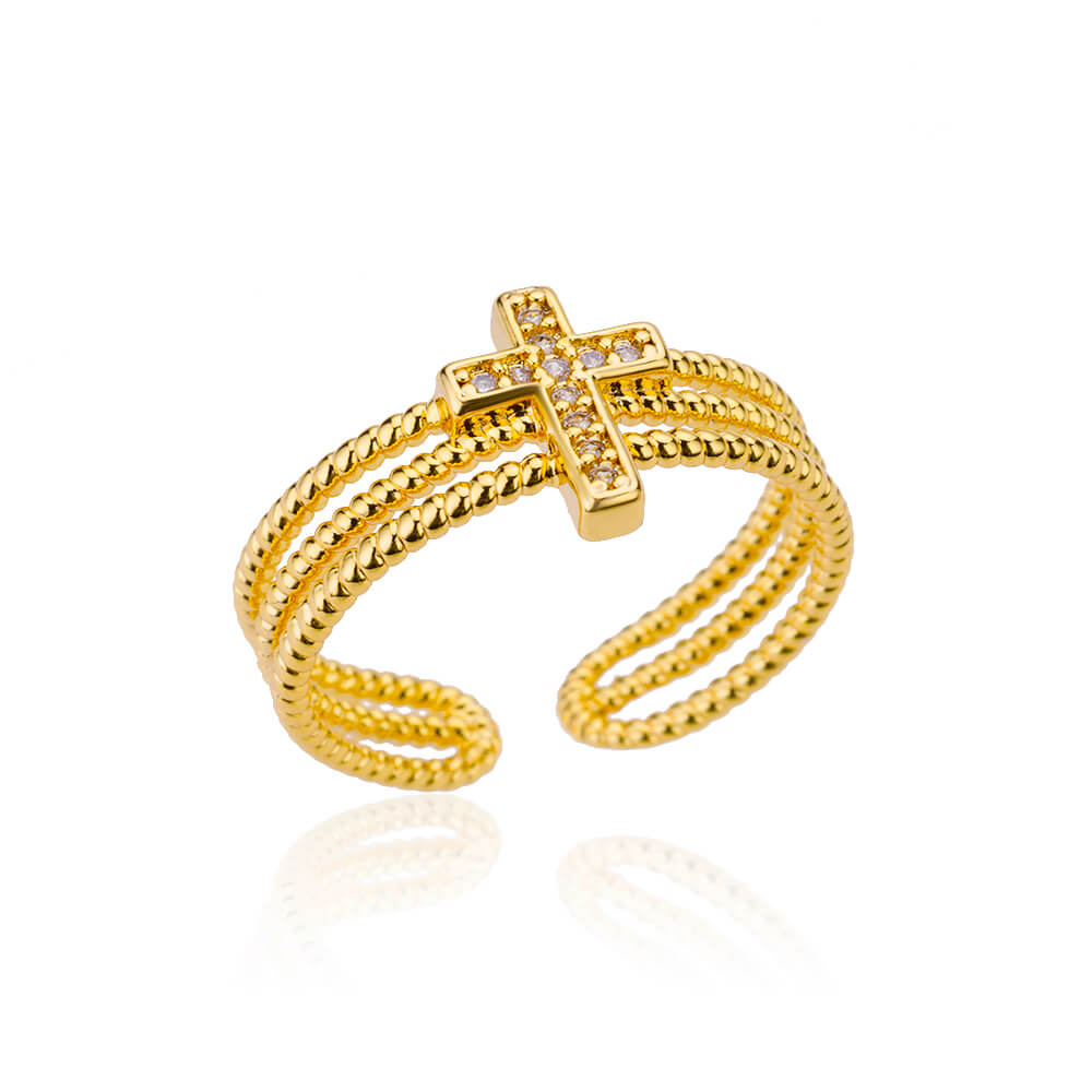 Manila - Bague Croix Ajustable