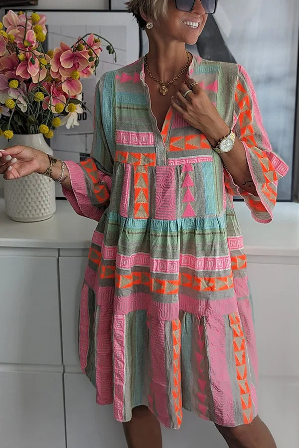 Liliane - Robe Ample à Motifs