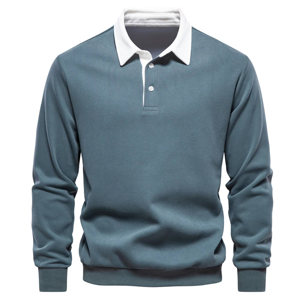 Laurent - Pull à Col Polo Boutonné Élégant