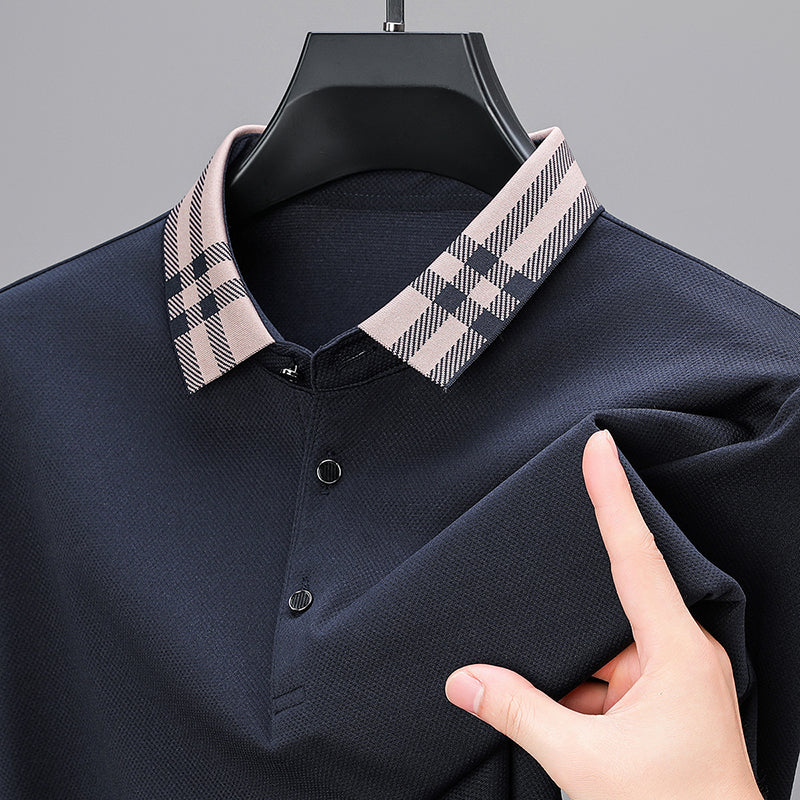 Baptiste - Prestige Sweater Polo med Ternet Krave