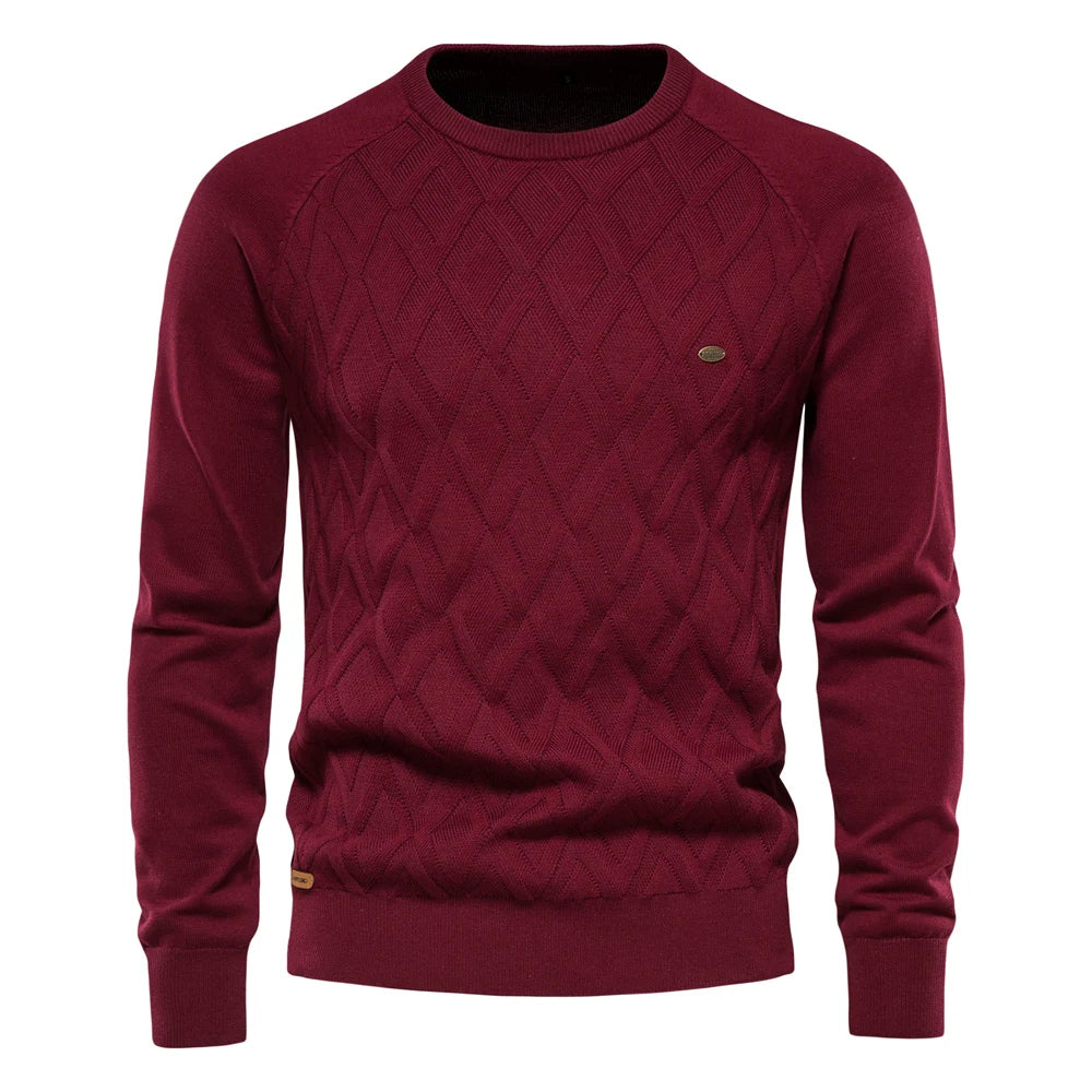 Jules - Pull en Maille Homme Losanges