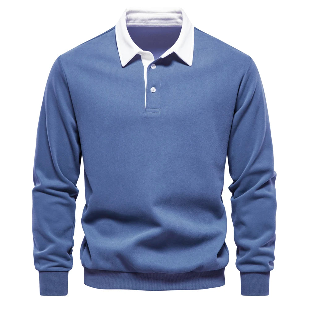 Laurent - Pull à Col Polo Boutonné Élégant