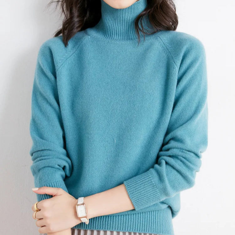 Kenza - Pull Chaud Col Montant Cachemire