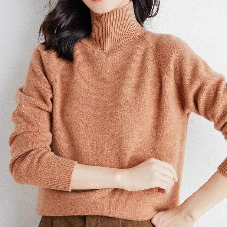Kenza - Pull Chaud Col Montant Cachemire