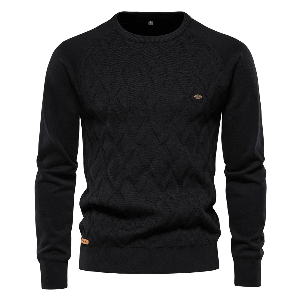 Jules - Pull en Maille Homme Losanges