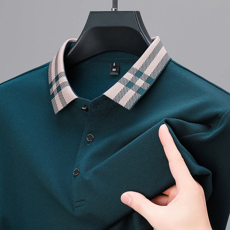 Baptiste - Prestige Sweater Polo med Ternet Krave
