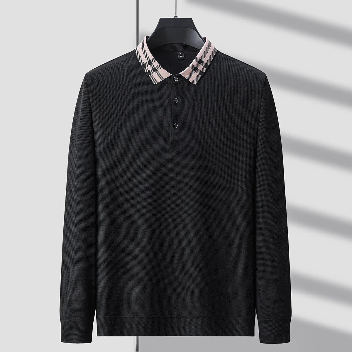 Baptiste - Prestige Sweater Polo med Ternet Krave