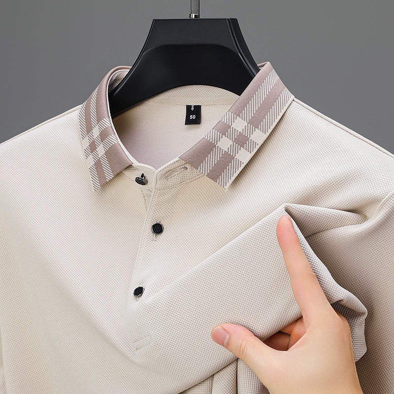 Baptiste - Prestige Sweater Polo med Ternet Krave