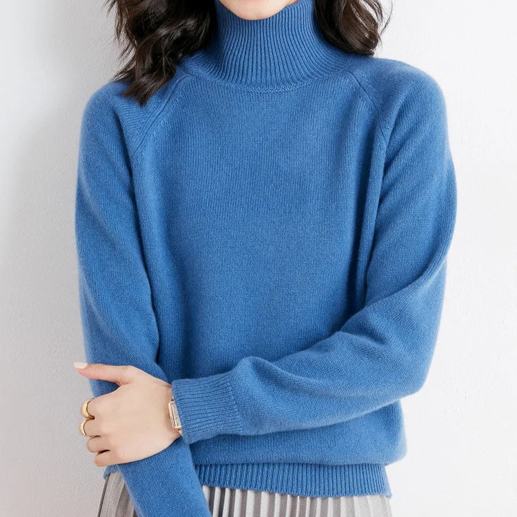Kenza - Pull Chaud Col Montant Cachemire