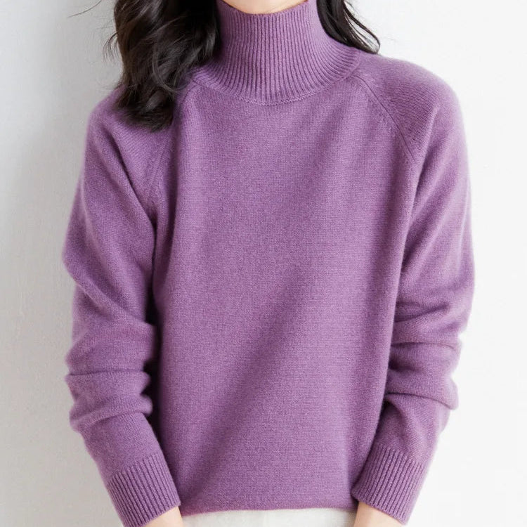 Kenza - Pull Chaud Col Montant Cachemire