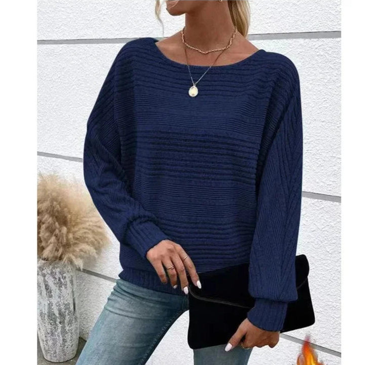 Kristen - Let Pullover med Flagermusærmer