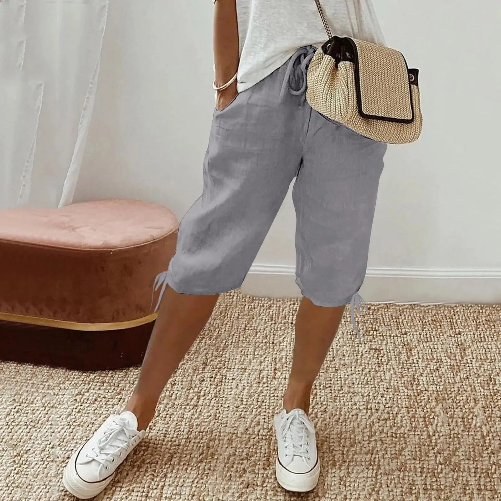 Lalita - Deluxe Linned Lange Shorts