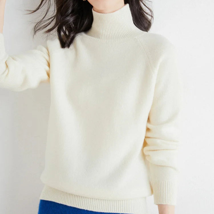 Kenza - Pull Chaud Col Montant Cachemire