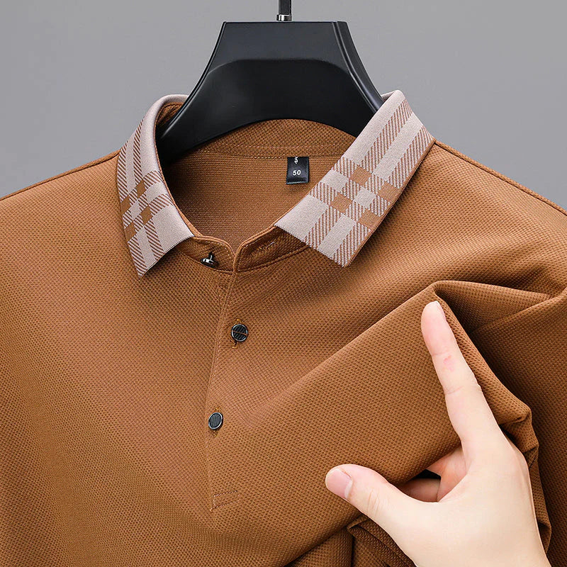 Baptiste - Prestige Sweater Polo med Ternet Krave