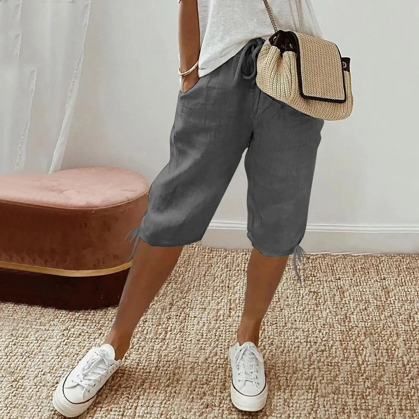 Lalita - Deluxe Linned Lange Shorts