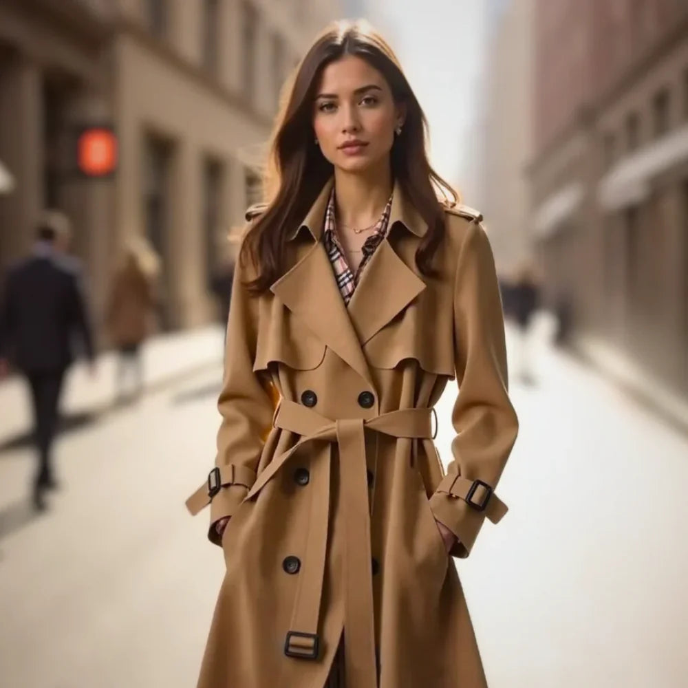 Candice - Trench Long de Qualité Supérieure