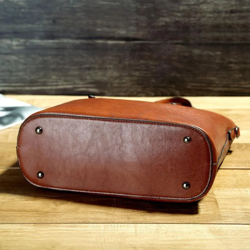 Erika - Sac Cabas Vintage en Cuir Premium