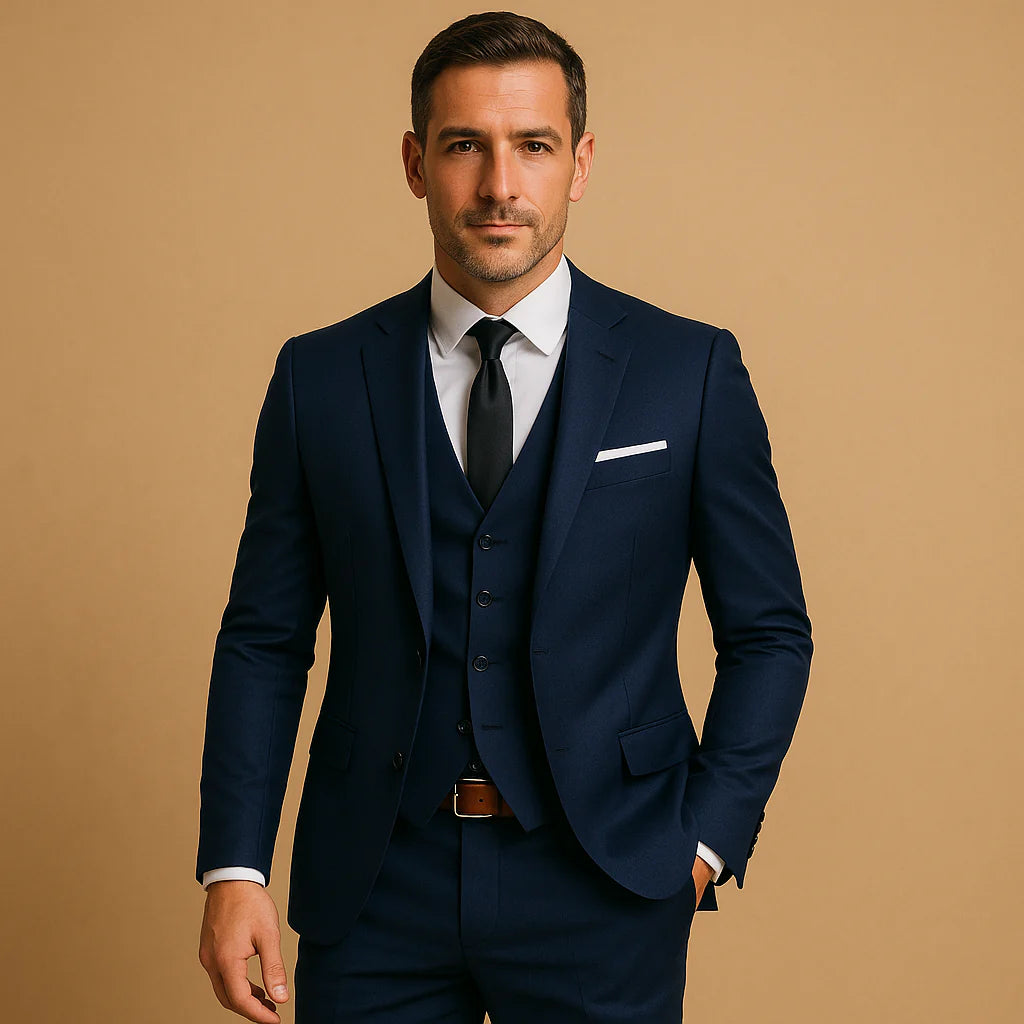 Serguei - Trojdielny Pánsky Oblek Slim Fit so Sakom a Nohavicami