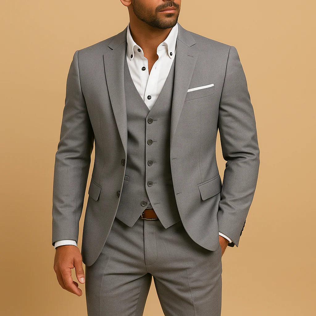 Serguei - Trojdielny Pánsky Oblek Slim Fit so Sakom a Nohavicami