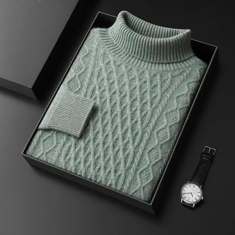 Rafael - Pull Col Roulé Tricot Cachemire Homme